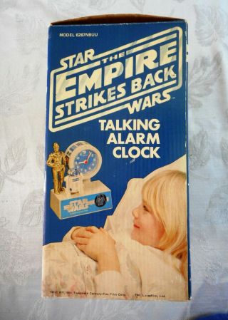 Vintage STAR WARS TALKING ALARM CLOCK & BOX 3 - CPO R2 - D2 1980 Exc 11