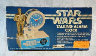 Vintage STAR WARS TALKING ALARM CLOCK & BOX 3 - CPO R2 - D2 1980 Exc 9