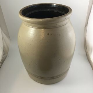 AFAA 1880s Salt Glaze Stoneware Gate City VA Water Cooler Cobalt Fern 9