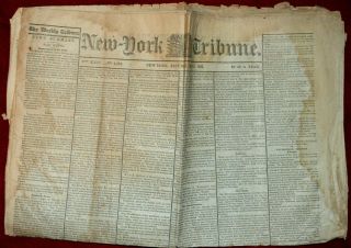 Civil War Era York Tribune Newspaper May 6,  1865 Our Dead President