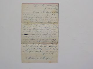 Civil War Letter 1864 5th U.  S.  Artillery Fort Hamilton York Patriotic Army N
