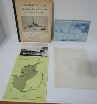 Vintage 1964 - 65 Us Navy U.  S.  S Glacier Agb4 Operation Deep Freeze Manuals