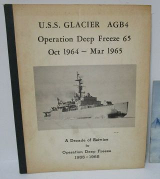 Vintage 1964 - 65 US Navy U.  S.  S Glacier AGB4 Operation Deep Freeze Manuals 2