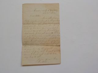 Civil War Letter 1865 5th U.  S.  Artillery Soldier Six Months Pay Due Antique 1 Nr