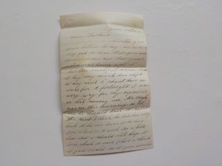 Civil War Letter 1864 Furlough 40th Massachusetts Soldier Vtg Antique 1 Usa