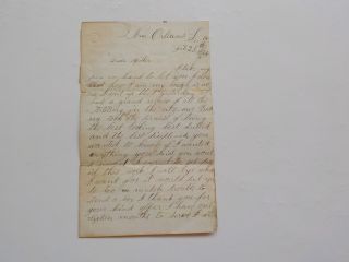 Civil War Letter 1864 Cough Spit Blood 5th U.  S.  Artillery Orleans Louisiana
