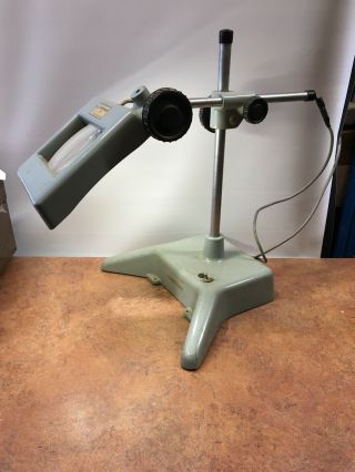 Vintage Retro Industrial Bench Magnifier Lamp Vision Engineering Stereoramic