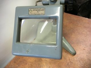 Vintage Retro Industrial bench Magnifier Lamp Vision Engineering STEREORAMIC 2