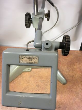 Vintage Retro Industrial bench Magnifier Lamp Vision Engineering STEREORAMIC 8