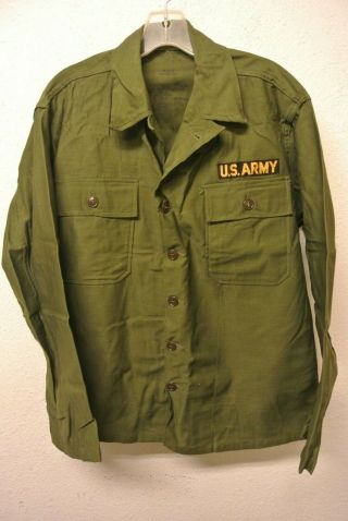 1952 Us Army Korea Jacket Cotton Shirt Og - 107 Sateen M - 1947 Size Medium (6159)