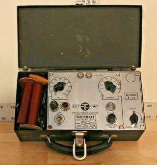 Vintage Medcraft Ect Unit Model B - 24 170 Volts Electroconvulsive Therapy Shock