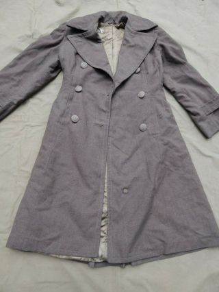 WWII / WW2 U.  S.  Army,  Woman’s Army,  W.  A.  A.  C.  Olive Drab Wool Overcoat,  Size 10 S 2