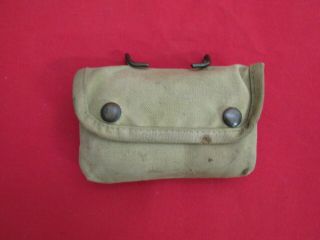 Wwi Us Army First Aid Bandage Pouch 1917 Dated Paper Rare Bandage.