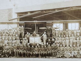 Rare 1919 Naval Air Station Pensacola Florida Photo Squadron Vi Bi - Plane Bomber