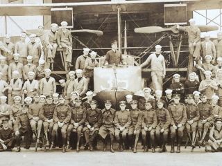 RARE 1919 Naval Air Station Pensacola Florida PHOTO Squadron VI Bi - Plane BOMBER 2