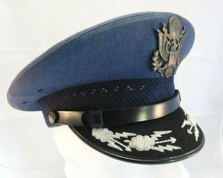 Vietnam Era Us Air Force Field Service Tropical Wool 1084 Dress Cap Hat 7 1/4