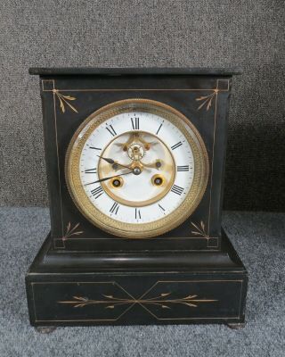 Antique French Paris Marti Clock Outside Escapement