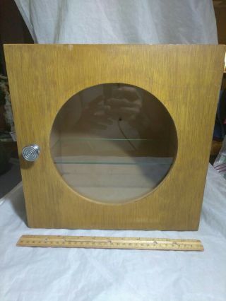 Vintage Wood Sterilizer Cabinet With 1 Glass Shelve & Room For Another.