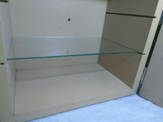 VINTAGE WOOD STERILIZER CABINET WITH 1 GLASS SHELVE & ROOM FOR ANOTHER. 5
