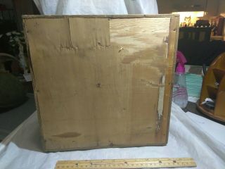 VINTAGE WOOD STERILIZER CABINET WITH 1 GLASS SHELVE & ROOM FOR ANOTHER. 9