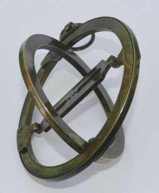 18th century traveller ' s sundial or universal equinoctal ring dial. 4