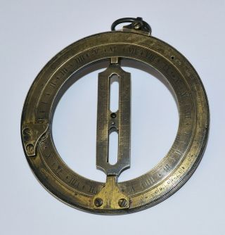18th century traveller ' s sundial or universal equinoctal ring dial. 5