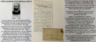 Civil War Gettysburg Lt 121st Pa Infantry Sheriff Venango County Letter Signed