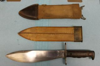 Wwi Us Model 1917 Bolo Knife And Sheath,  American Cutlery Co.
