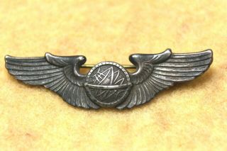 Vintage 3” Wwii Sterling Silver Military Pilot Aviator Wings Pin
