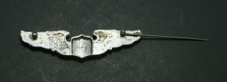 WWII AMICO STERLING PILOT WINGS - REGULATION THREE INCH PIN BACK WING 3