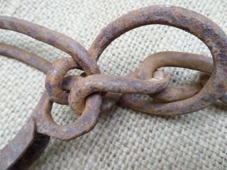 ANTIQUE WROUGHT IRON RESTRAINTS LEGCUFFS SHACKLES LEG IRONS OTTOMAN SLAVE LOCK 5