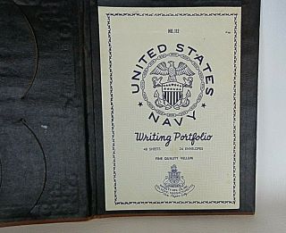 Vintage US Navy Officer Writing Portfolio USS MISSOURI (BB 63) 11