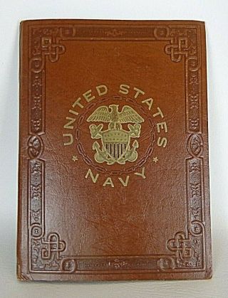 Vintage US Navy Officer Writing Portfolio USS MISSOURI (BB 63) 2