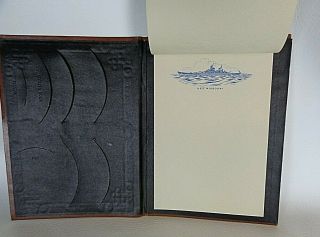 Vintage US Navy Officer Writing Portfolio USS MISSOURI (BB 63) 7