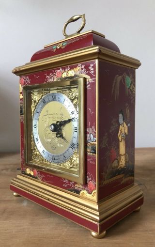 Elliott Of London 8 Days Chinoiserie Mantel Clock Retailed By Garrard & Co