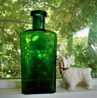 Green,  Druggist Bottle: RAMSDELL 5th AVE,  N.  Y. ,  Balto.  Made - Carr - Lowrey. 6