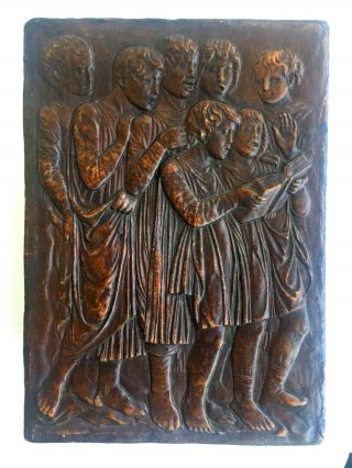 Antique Hand Carved Wooden Box 8 In X 6 In X 2,  3 In