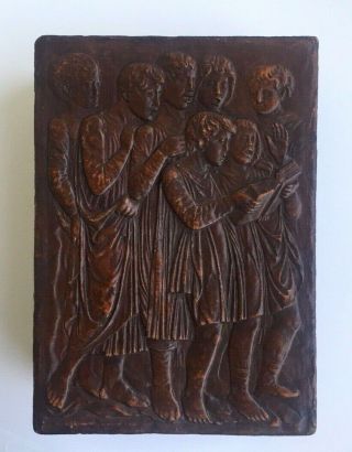 ANTIQUE HAND CARVED WOODEN BOX 8 in X 6 in X 2,  3 in 2