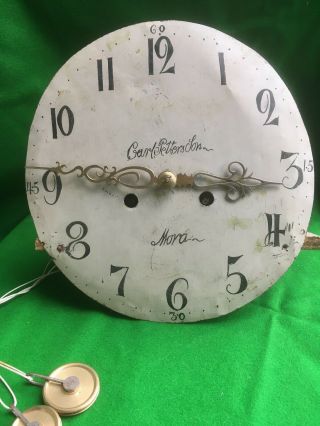 Rare Antique Swedish Mora Clock Dial 8 Day Striking