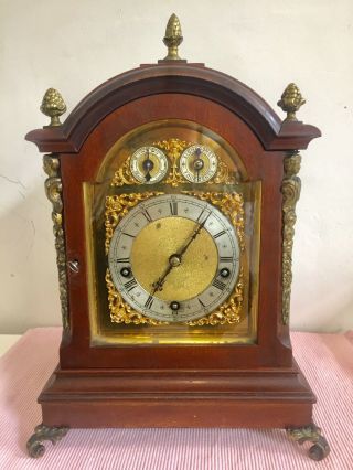 Antique W&h Oak Cased Bracket Clock With 9 Gongs.  C1880