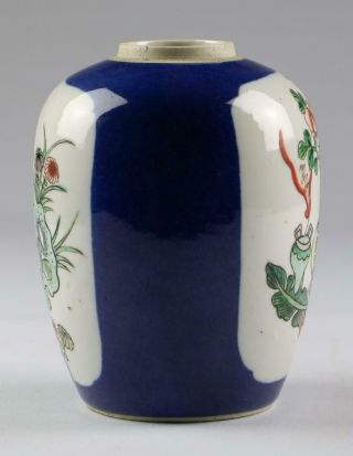 Antique 19/20thC Chinese Late Qing/Rep Famille Verte Wucai Porcelain Ovoid Vase 3