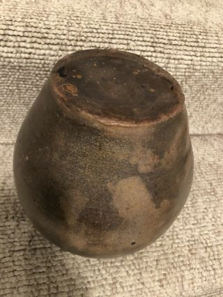 Antique Decorated Stoneware Crock - ovoid shape signed 