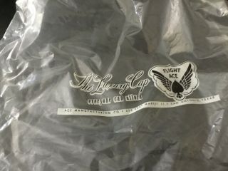 US AIR FORCE BLACK DRESS PEAK VISOR FOR COLONEL WITH WHITE COVER 10
