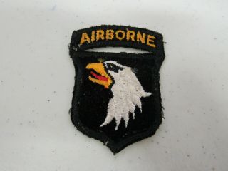 Post Wwii Us Army 101st Airborne Felt Patch With Attached Tab.