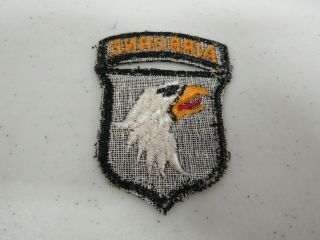 Post WWII US Army 101st airborne felt patch with attached tab. 2