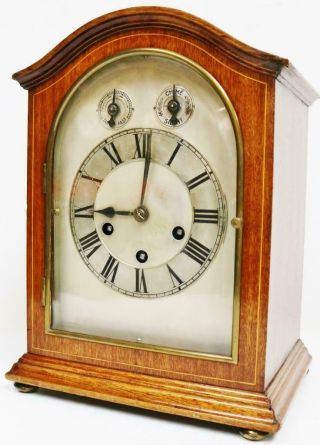 Antique Westminster Chime Musical Bracket Clock Musical German 8Day Mantel Clock 3