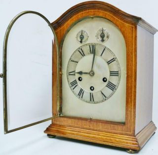 Antique Westminster Chime Musical Bracket Clock Musical German 8Day Mantel Clock 8