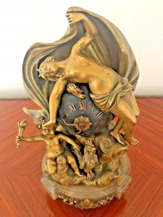 French 18th/19 Century Globe Clock Goddess Diana MUSEUM PIECE QUALITY 3