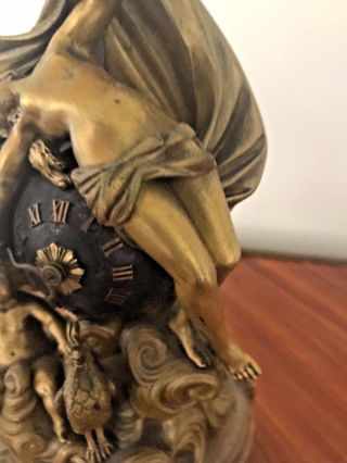 French 18th/19 Century Globe Clock Goddess Diana MUSEUM PIECE QUALITY 9
