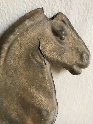 FOLKY Old Antique Tin Horse Weathervane Fragment Old Paint Folk Art AAFA 3